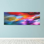 "Chromatische stromingen" Hedendaags Abstract Canvas Afdruk (Insitu (Houten vloer))