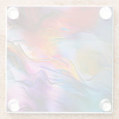 "Chromatische stromingen" Hedendaags Abstract Glazen Onderzetter (Achterkant)