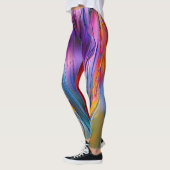 "Chromatische stromingen" Hedendaags Abstract Leggings (Links)