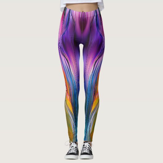 "Chromatische stromingen" Hedendaags Abstract Leggings (Voorkant)