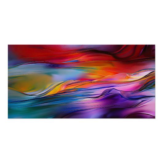 "Chromatische stromingen" Hedendaags Abstract Perfect Poster (Voorkant)