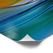 "Chromatische stromingen" Hedendaags Abstract Perfect Poster (Hoek)