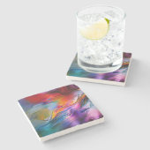 "Chromatische stromingen" Hedendaags Abstract Stenen Onderzetter (Zijkant)