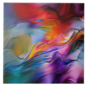 "Chromatische stromingen" Hedendaags Abstract Tegeltje