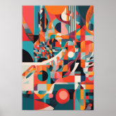 Chromatische Stroom van Geometrie Poster (Voorkant)