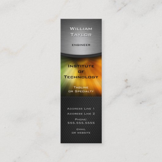 Chromatische technologie elegant ontwerp met QR-co Mini Visitekaartje (Voorkant)