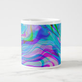 Chromatische vloeibare kleurrijke Abstracte patroo Grote Koffiekop (Voorkant)