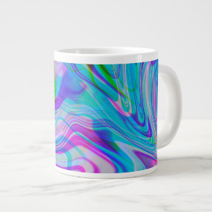 Chromatische Vloeistof Kleurrijk Abstract Patroon  Grote Koffiekop