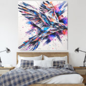 Chromatische Vlucht van Vrijheid Canvas Afdruk (Insitu (Slaapkamer))