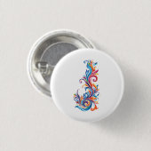 "Chromatische Vortex" abstracte kleurenontwerp Ronde Button 3,2 Cm (Voorkant /achterkant)