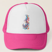 "Chromatische Vortex" abstracte kleurenontwerp Trucker Pet (Voorkant)