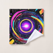 Chromatische Vortex Kunst Bad Handdoek (Wasdoekje)