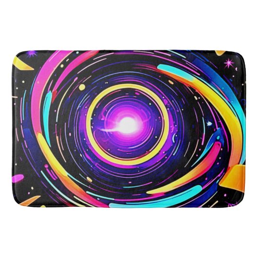 Chromatische Vortex Kunst Badmat (Voorkant)