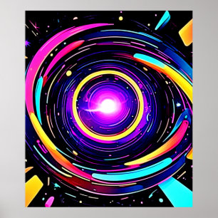 Chromatische Vortex Kunst Poster