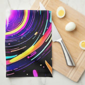 Chromatische Vortex Kunst Theedoek (Quarter Fold)