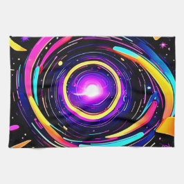 Chromatische Vortex Kunst Theedoek