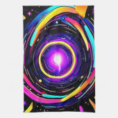 Chromatische Vortex Kunst Theedoek (Verticaal)