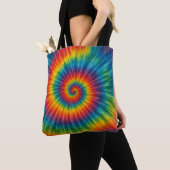 Chromatische Vortex Tote Bag (Dichtbij)