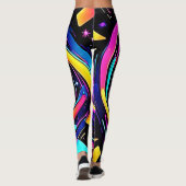 Chromatische vortexkunst leggings (Achterkant)