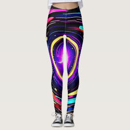 Chromatische vortexkunst leggings