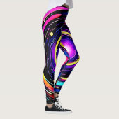 Chromatische vortexkunst leggings (Rechts)