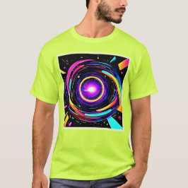 Chromatische vortexkunst t-shirt