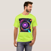 Chromatische vortexkunst t-shirt (Voorkant volledig)