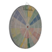 Chromatische Whirl: Abstracte pastel kleur wielen Dartbord (Voorkant Links)