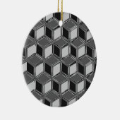 Chrome 3-d-boxen - hematietgrijs keramisch ornament (Rechts)