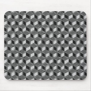 Chrome 3-d-boxen - hematietgrijs muismat