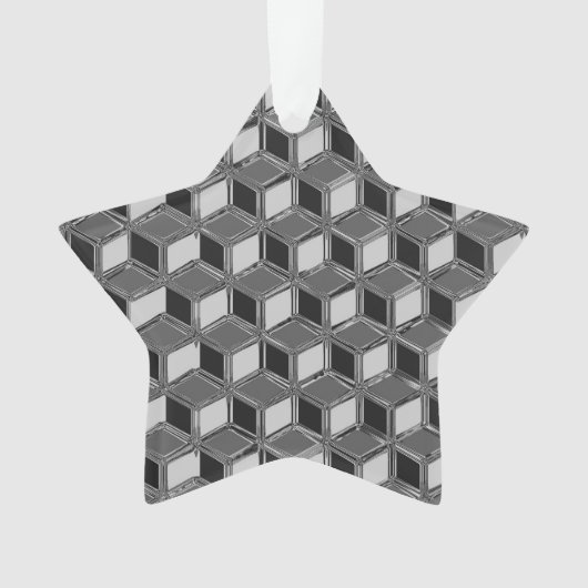 Chrome 3-d-boxen - hematietgrijs ornament (voorkant)