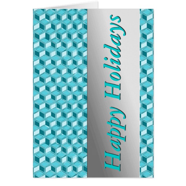 Chrome 3-d boxen - turquoise / aqua (Voorkant)