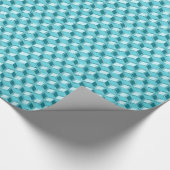 Chrome 3-d boxen - turquoise / aqua cadeaupapier (Hoek)