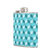 Chrome 3-d boxen - turquoise / aqua heupfles (Links)