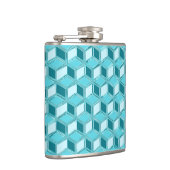 Chrome 3-d boxen - turquoise / aqua heupfles (Rechts)
