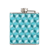 Chrome 3-d boxen - turquoise / aqua heupfles (Achterkant)