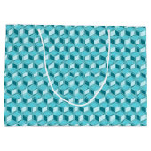 Chrome 3-d boxen - turquoise / aqua large cadeautasje (Achterkant)