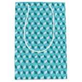 Chrome 3-d boxen - turquoise / aqua medium cadeauzakje (Voorkant)