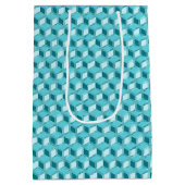 Chrome 3-d boxen - turquoise / aqua medium cadeauzakje (Achterkant)