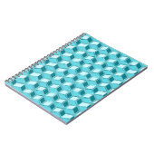 Chrome 3-d boxen - turquoise / aqua notitieboek (Linkerzijde)