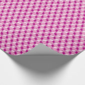 Chrome 3-d dozen - fuchsia roze cadeaupapier (Hoek)