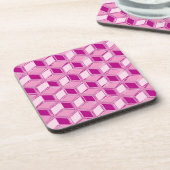 Chrome 3-d dozen - fuchsia roze drankjes onderzetter (Linkerzijde)