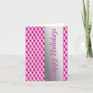 Chrome 3-d dozen - fuchsia roze feestdagen kaart