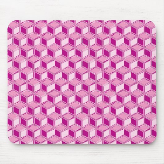 Chrome 3-d dozen - fuchsia roze muismat (Voorkant)