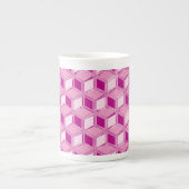 Chrome 3-d dozen - fuchsia roze porselein kop (Voorkant)