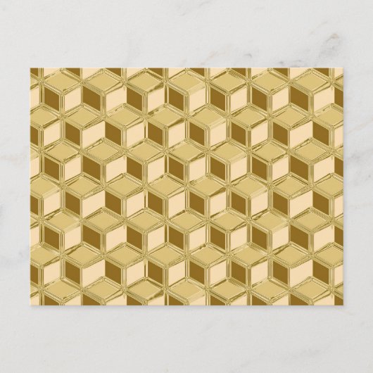 Chrome 3-d dozen - goudkleurig briefkaart (Voorkant)