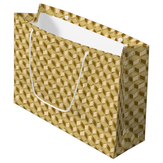 Chrome 3-d dozen - goudkleurig large cadeautasje (Voorkant Gekanteld)