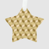 Chrome 3-d dozen - goudkleurig ornament (achterkant)
