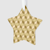 Chrome 3-d dozen - goudkleurig ornament (voorkant)