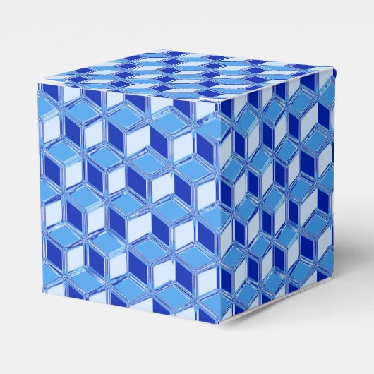 Chrome 3-d dozen - kobaltblauw bedankdoosjes (Voorkant Zijde)
